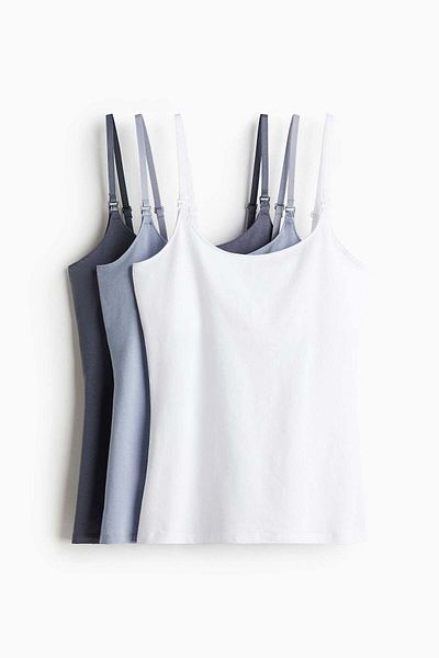 H&M MAMA 3-pack nursing vest tops