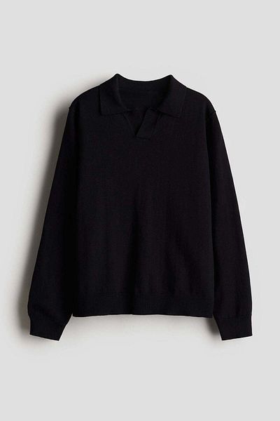 H&M Fine-knit polo jumper