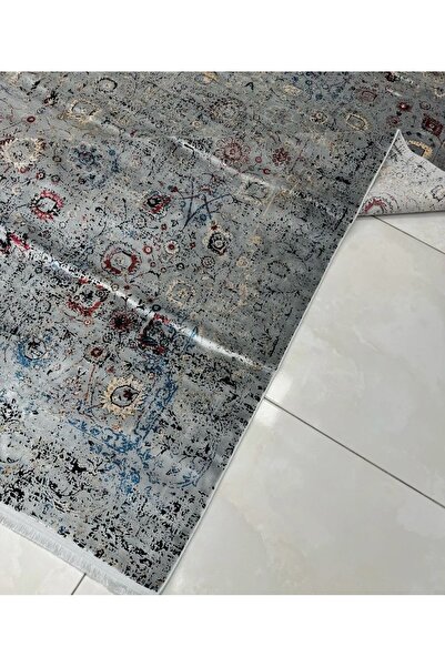 Neşem Halı Boutique MAVERY 2094 F GRI Doğal ipliklerle Üretilen Modern Desenl...