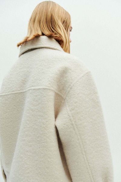 H&M Fluffy-collar twill jacket