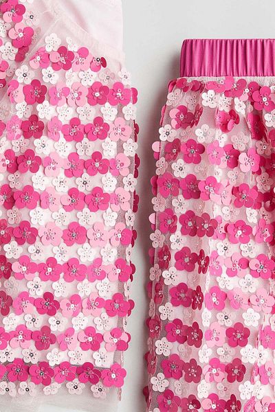 H&M 2-piece sequined top and skirt set