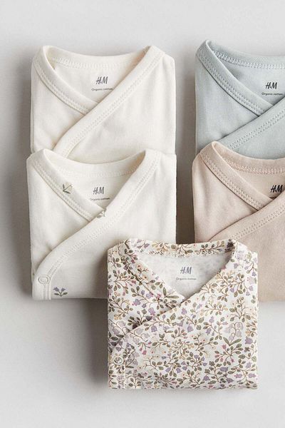 H&M 5-pack Wrapover Bodysuits