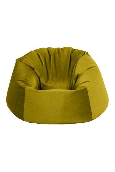soufa dibaj Chair | Round Bean Bag Velvet - Gold - Meduim
