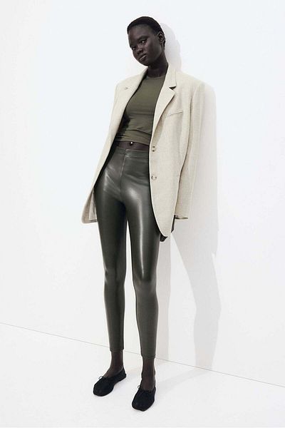 H&M Imitation leather leggings