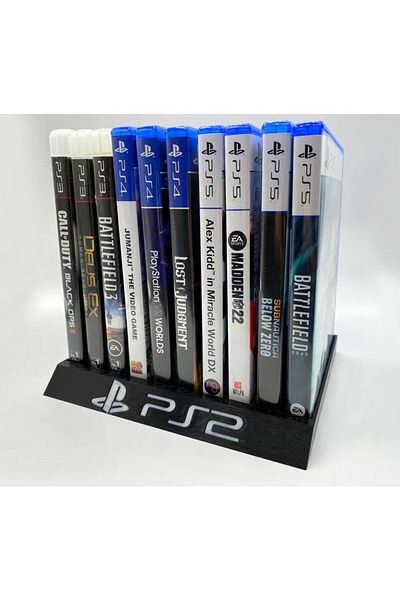 3D Brothers Durable PS2 Game Organizer Case for Safe and Convenient Storage of Game Discs