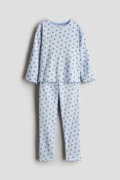H&M Ribbed cotton pyjamas