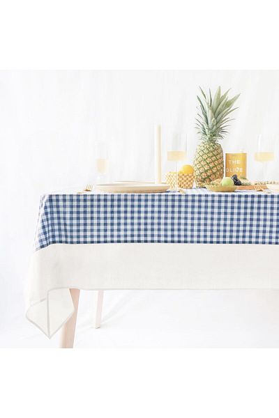 minoshes 100% Cotton Gingham Tablecloth / Picnic Mat 170X170 cm
