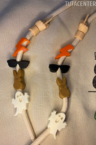 TUTACENTER Yıldırım, Hayalet, Gözlük, Orta parmak, Playboy Tavşan Şekilli Bağ...