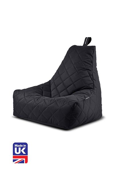 soufa dibaj Chair | Bean Bag Quilted Polyester80x50x50 cm - Black