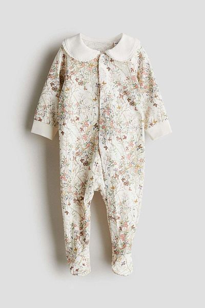 H&M بدلة نوم قطنية منقوشة