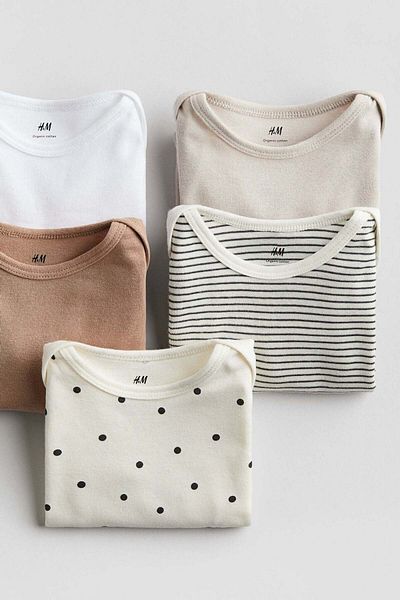 H&M 5-pack Long-sleeved Bodysuits
