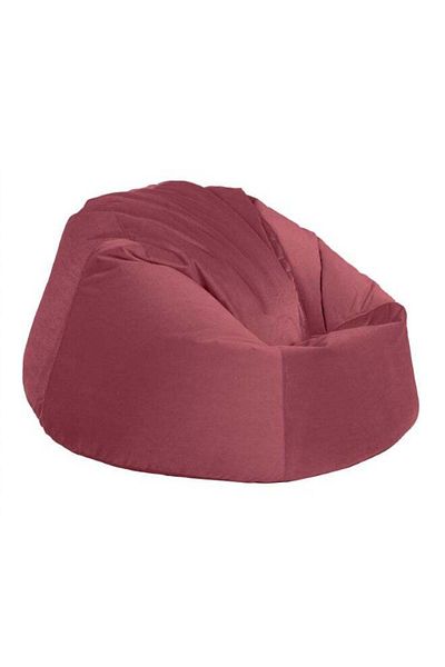 soufa dibaj Chair | Round Bean Bag Velvet - Dark Pink - Large