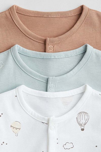H&M مجموعة من 3 بيجامات قطنية