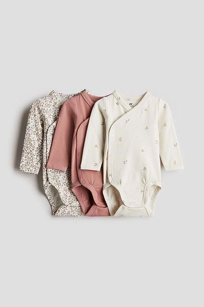 H&M 3-pack wrapover bodysuits