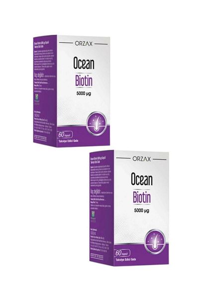 Ocean Biotin 5000 Mcg 60 Capsules 2 Pieces