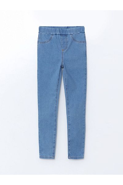 LC Waikiki Pantaloni de jeans pentru fete cu talie elastică de sezon nou - S5GN75Z4