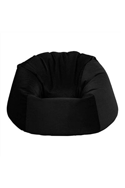 House One Chair | Round Bean Bag Velvet - Black - Meduim