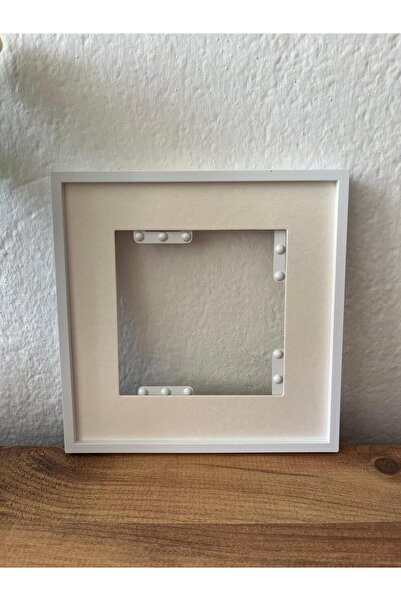 Gens Baskı Market 3'lü Yapışkanlı Sök Tak Paspartulu 21 x 21 cm Çerçeveler - Dekoratif Çerçeve PVC Li