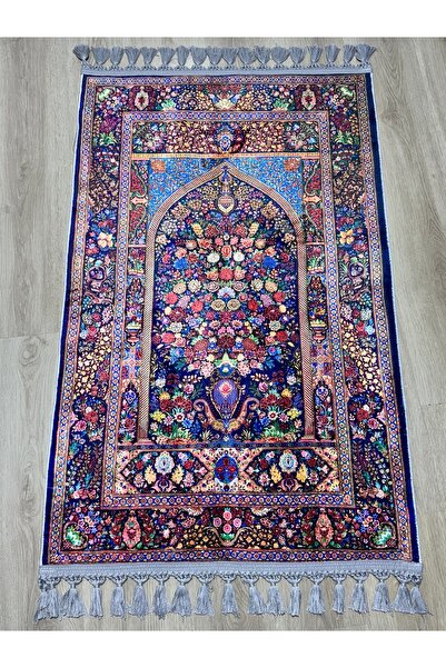 PrayerRug Dokuma Taban Örgü Püsküleri ve İpek Kadar Yumuşak Yüzeyiyle  Bambu ...