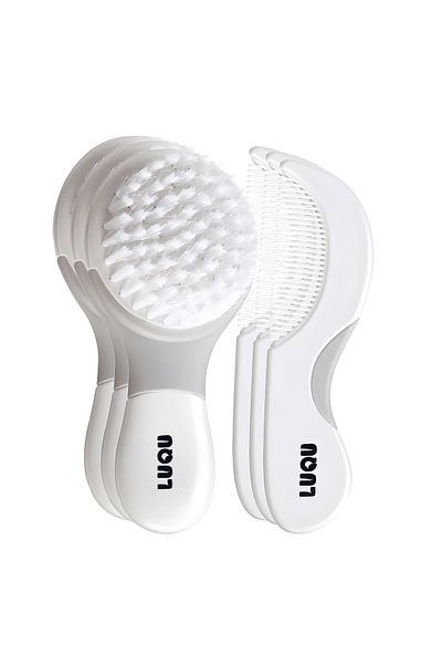 LUQU BABY Comb and Brush Set-Grey-Pack of 3