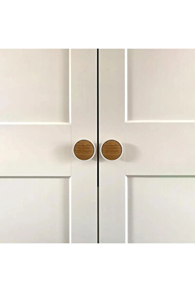 NUBLADO Alya 10 Pieces Handle Button Wooden Patterned Drawer Kitchen Furniture Cabinet Wardrobe Handle Handle Handles.