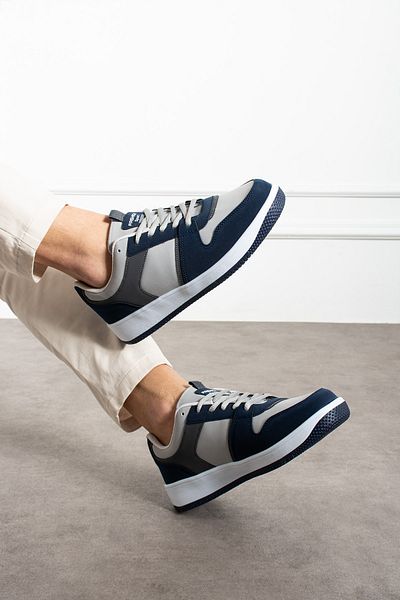 lord's ayakkabı Unisex Ice-navy blue Striped Casual Sports Shoes