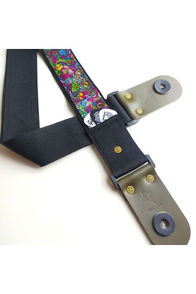 MEDUSA Carnaval Pp Model Guitar Strap Strap Lock Real Leather End Guitar Strap with Picks