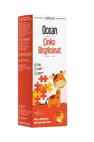 Ocean 150 ml Zinc Bisglicinate - Banana Flavored Syrup