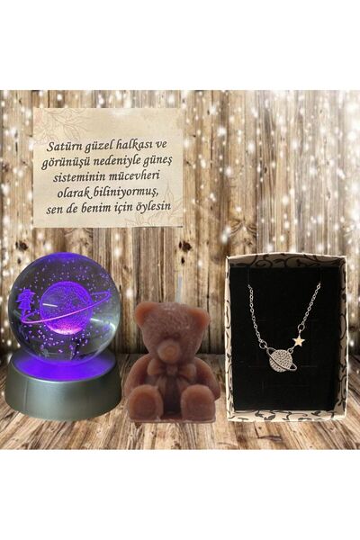 ARMOR4 NANO CERAMİC COATİNG Renk Değiştiren Led Işıklı Cam Satürn Kız Küre Çe...