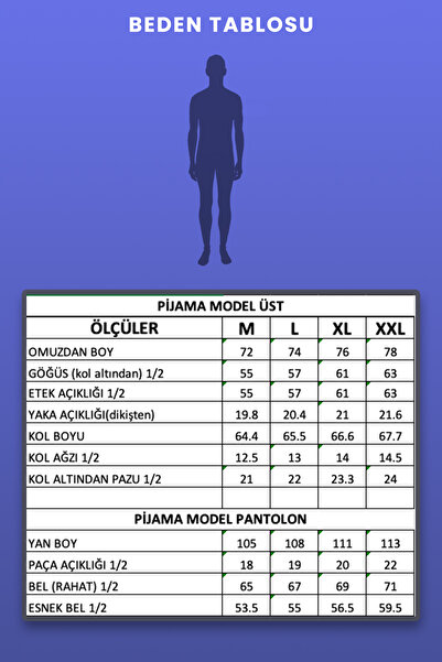 DİĞDEM YAKUT Erkek - Mavi Bisiklet Yaka Düğmeli Kısa Kollu Rahat Süprem Alt Üst Pijama Takımı