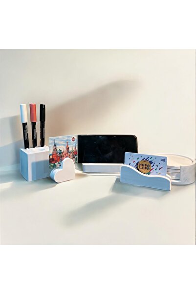 Roses OFİS MASAÜSTÜ AKSESUAR SETİ BETON TAKIM