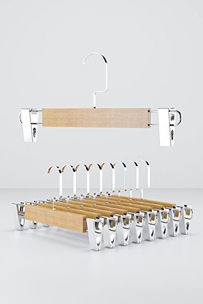 Onouqo Pants Hanger 12 Pieces, Wooden Pegs for Skirts and Clothes 1St Quality Ultra Luxury