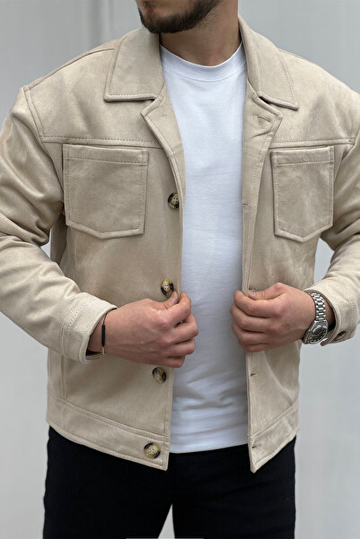 Moderk Premium Rüzgar Geçirmez Nubuk Süet Erkek Mevsimlik Ceket
