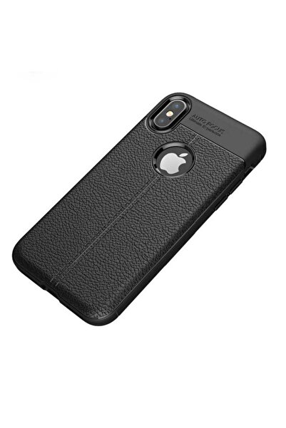 Nezih Case Iphone Xs Max Uyumlu Deri Görünümlü Silikon Kılıf