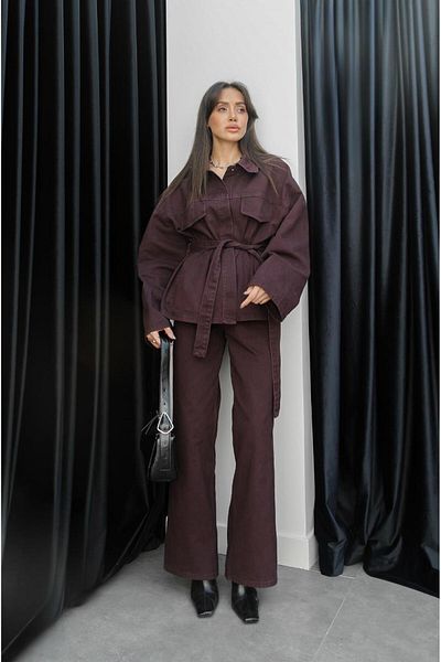 Havoş Burgundy Denim Suit