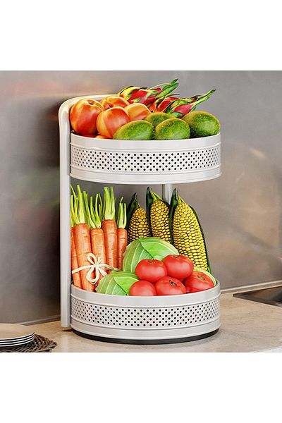 COOYA 3 Tier Rotating Spice Rack,Metal360 Degree Rotating Turntable, for Food, Kitchen, Pantry, Spice