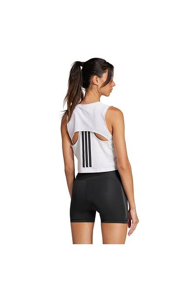 adidas Women's White Tank Top Boxy Tank 3S Jj3496