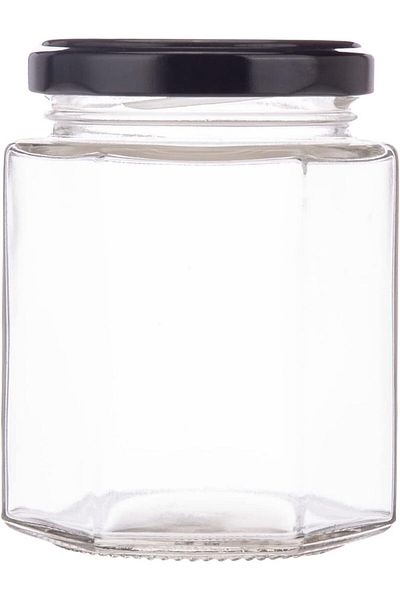 AKDC Glass Bottle W/Metal Lid L(6CM) XW(7CM) XH(9CM) Transparent