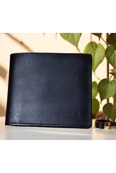 Özyuvam Genuine Leather Men's Wallet with Internal Zipper and Coin Compartment