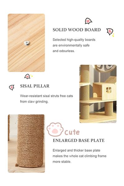 KidLe Cat Climbing Frame Cat Nest Cat Tree Cat Tower