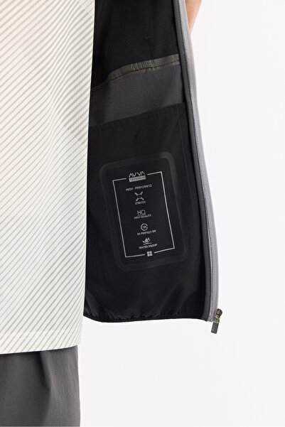 Avva Erkek Antrasit Dik Yaka Su İtici Rüzgar Geçirmez Bi-Stretch Comfort Fit Yelek A51Y6552