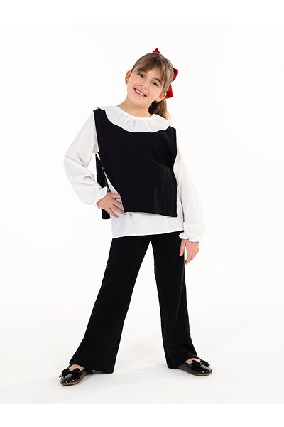 Civil Girls 6-9 Year Old Girl's Black Suit Set