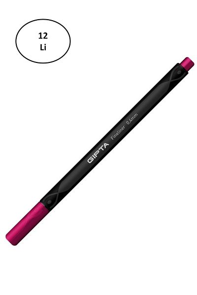 Gıpta Fineliner Pen 0,4 Mm Claret Red K600014 12 pcs