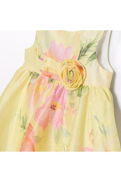 Abel & Lula Abel and Lula Baby Girls Sunlight Floral Taffeta Dress L25Y5020