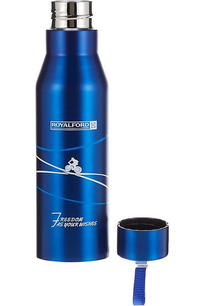 ROYALFORD 450 ml Stainless Steel Vaccum Bottle, Blue