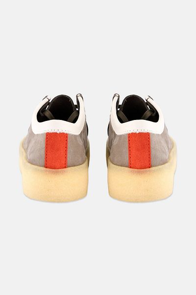 CLARKS Men Wallabee Cup Lace Up Casual Shoes, Grey Combo