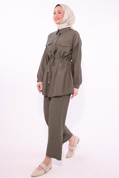 TRENDTESETTÜR ΓΥΝΑΙΚΕΙΟ ΣΕΤ ΠΟΥΚΑΜΙΣΟ MINK ΜΕ ΠΑΝΤΕΛΟΝΙ Τ 0374