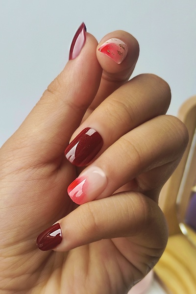 Easy Beauty 24 Adet Bordo Kısa Takma Tırnak Seti Yapıştırıcı Bant Hediyeli Dy...