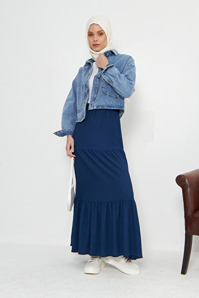 RTBUTİK Багатошарова спідниця хіджаб, Спідниця в 3 шари, Довга спідниця, Жіноча подарункова спідниця, Стильна спідниця, Спідниця хіджаб