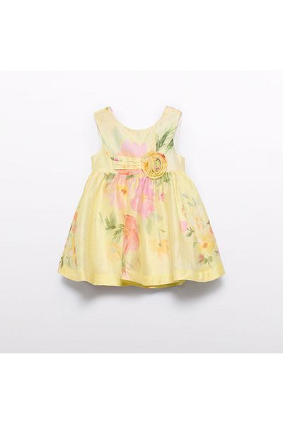Abel & Lula Abel and Lula Baby Girls Sunlight Floral Taffeta Dress L25Y5020